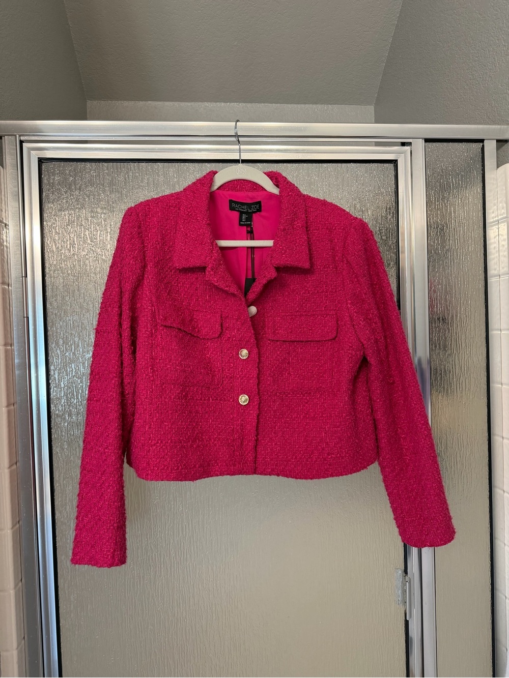 Hot Pink Cropped Blazer